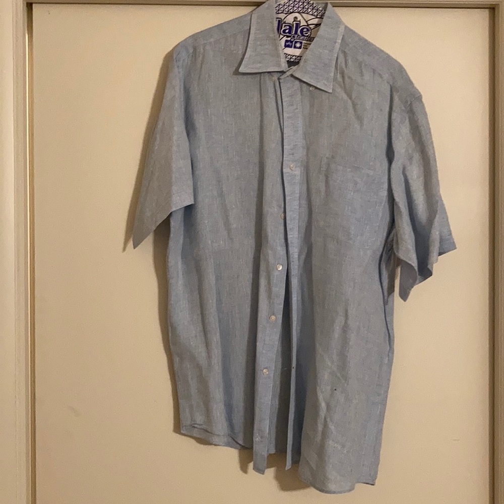 Daniel Cremieux Linen Short Sleeve Button- L
